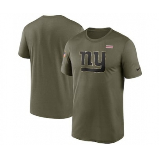 Men's New York Giants Football Olive 2021 Salute To Service Legend Performance T-Shirt - Jersey