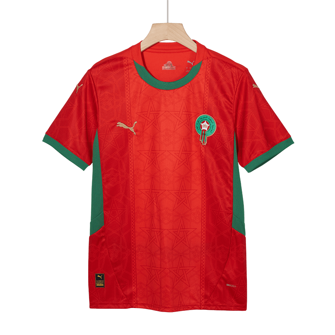 Morocco Soccer Jersey Home Custom Shirt 2024-25 - Jersey