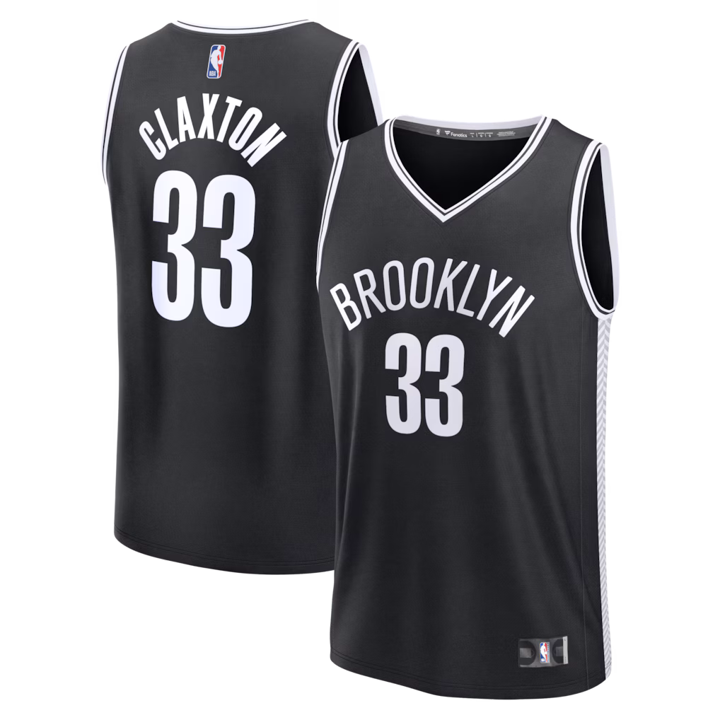 Men's Brooklyn Nets Nic Claxton Fanatics Black Fast Break Replica Jersey - Icon Edition - Jersey