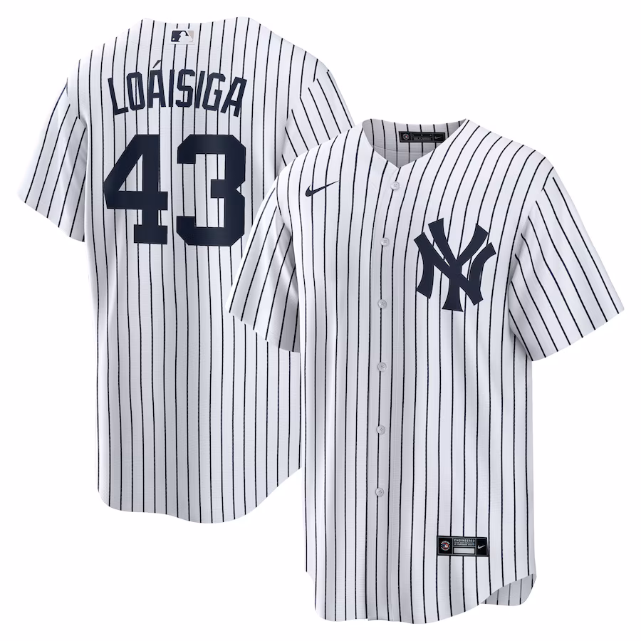 Men's New York Yankees Jonathan Loáisiga Nike White Home Replica Jersey - Jersey
