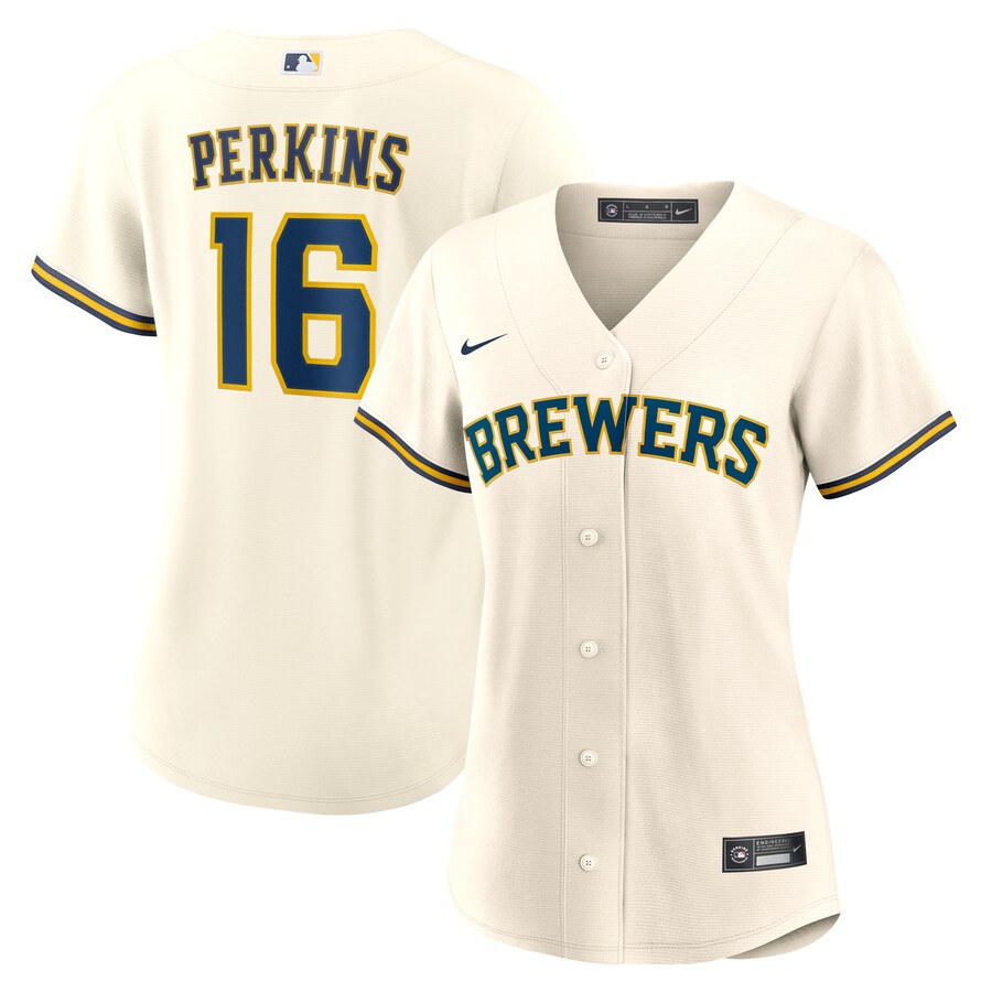 Women's Milwaukee Brewers Blake Perkins Nike Cream Home Replica Jersey - Jersey