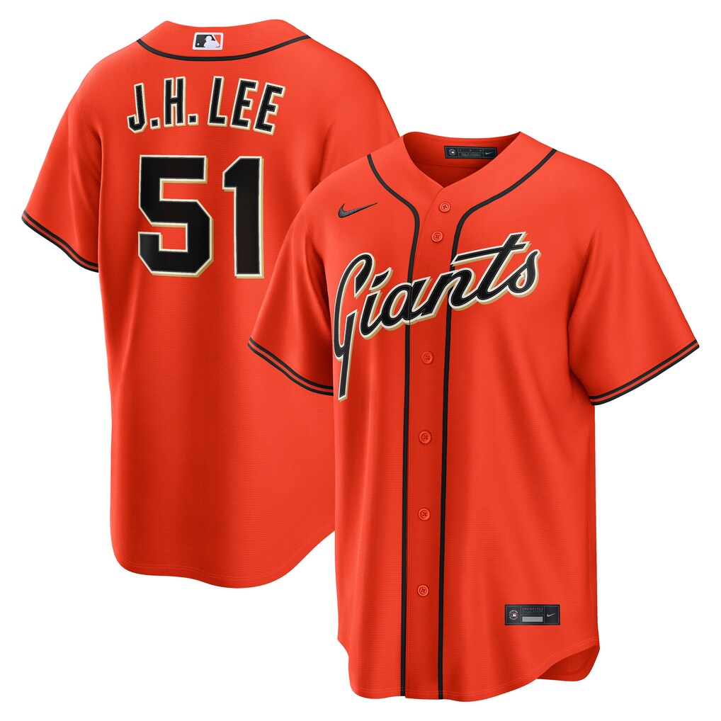 Men's San Francisco Giants Jung Hoo Lee Nike Orange Alternate Replica Jersey - Jersey