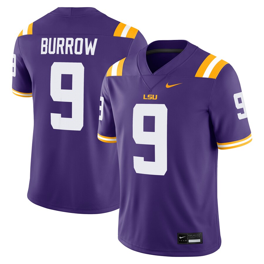 Men's Nike Joe Burrow Purple LSU Tigers Alumni Game Jersey - Jersey