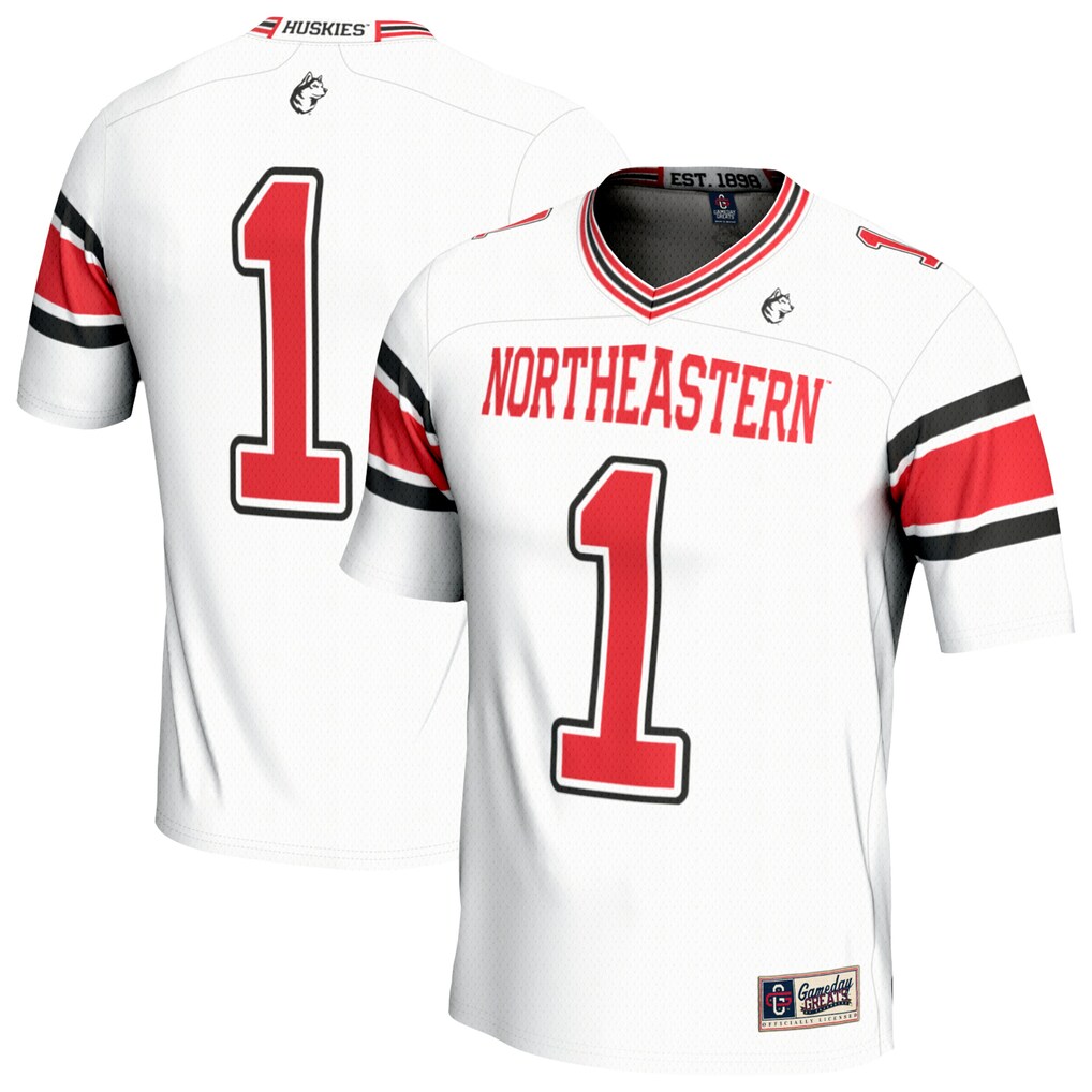 Unisex GameDay Greats White #1 Northeastern Huskies Lightweight Collegiate Football Fashion Jersey - Jersey