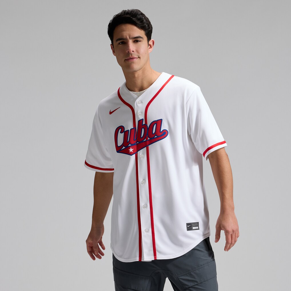 Men's Cuba Baseball Nike White 2026 World Baseball Classic Home Stadium Jersey - Jersey
