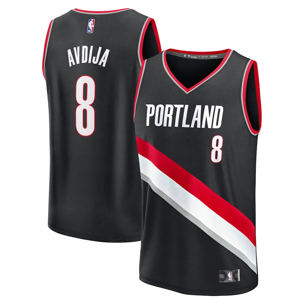 Men's Portland Trail Blazers Deni Avdija Fanatics Black Fast Break Replica Player Jersey - Icon Edition - Jersey