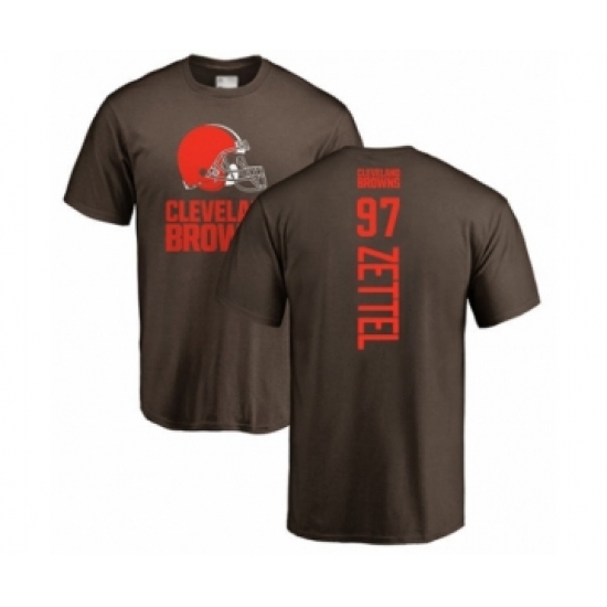 Football Cleveland Browns #97 Anthony Zettel Brown Backer T-Shirt - Jersey
