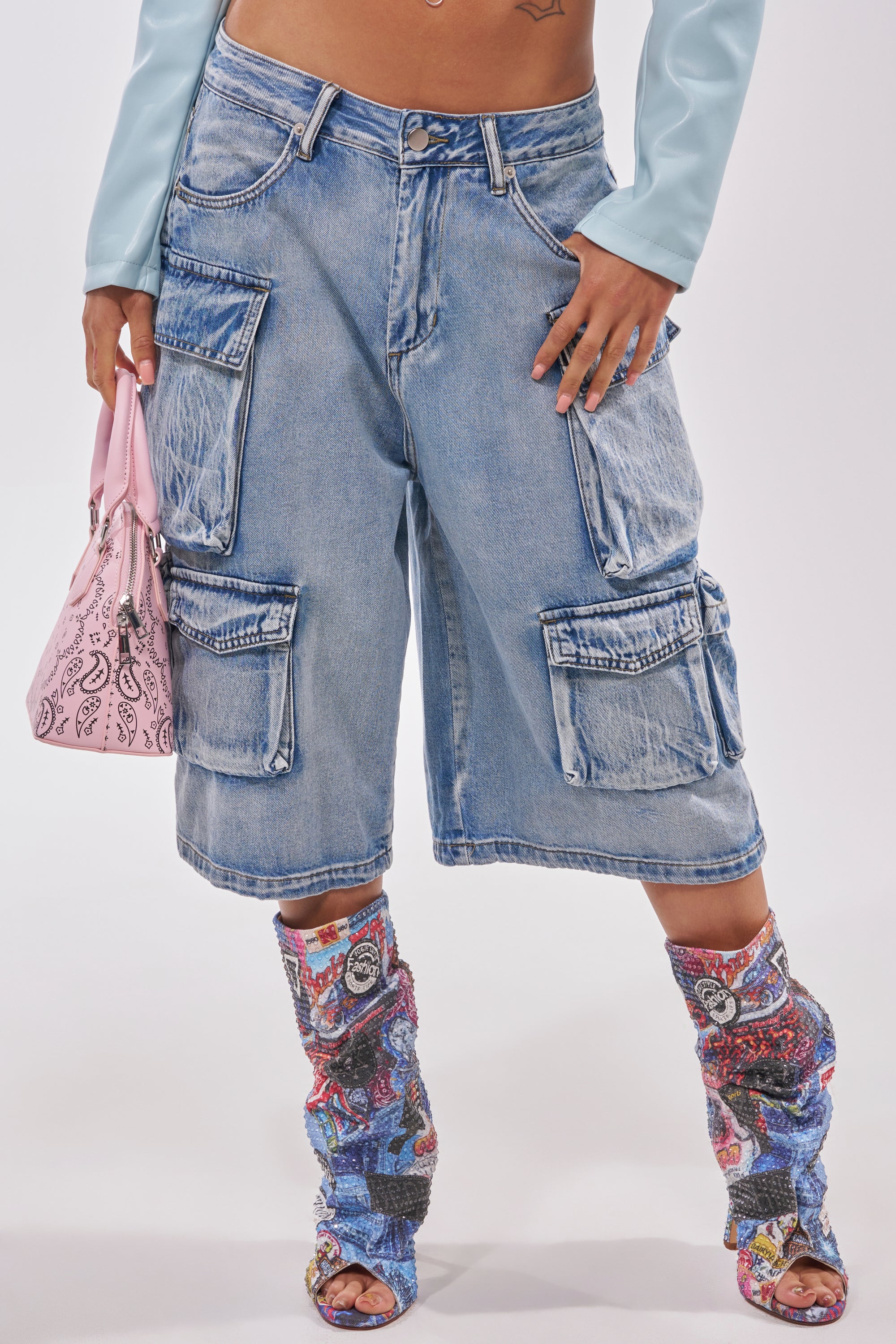 TOO MUCH FUN CARGO BERMUDA SHORT - Akira Wear