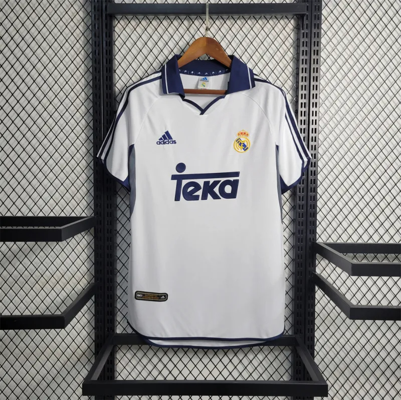 Real Madrid Retro Jersey Home Custom Soccer Shirt 2000-01 - Jersey