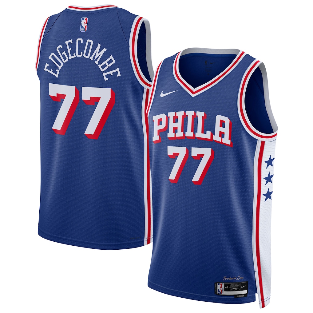 Unisex Philadelphia 76ers VJ Edgecombe Nike Royal Swingman Jersey - Icon Edition - Jersey