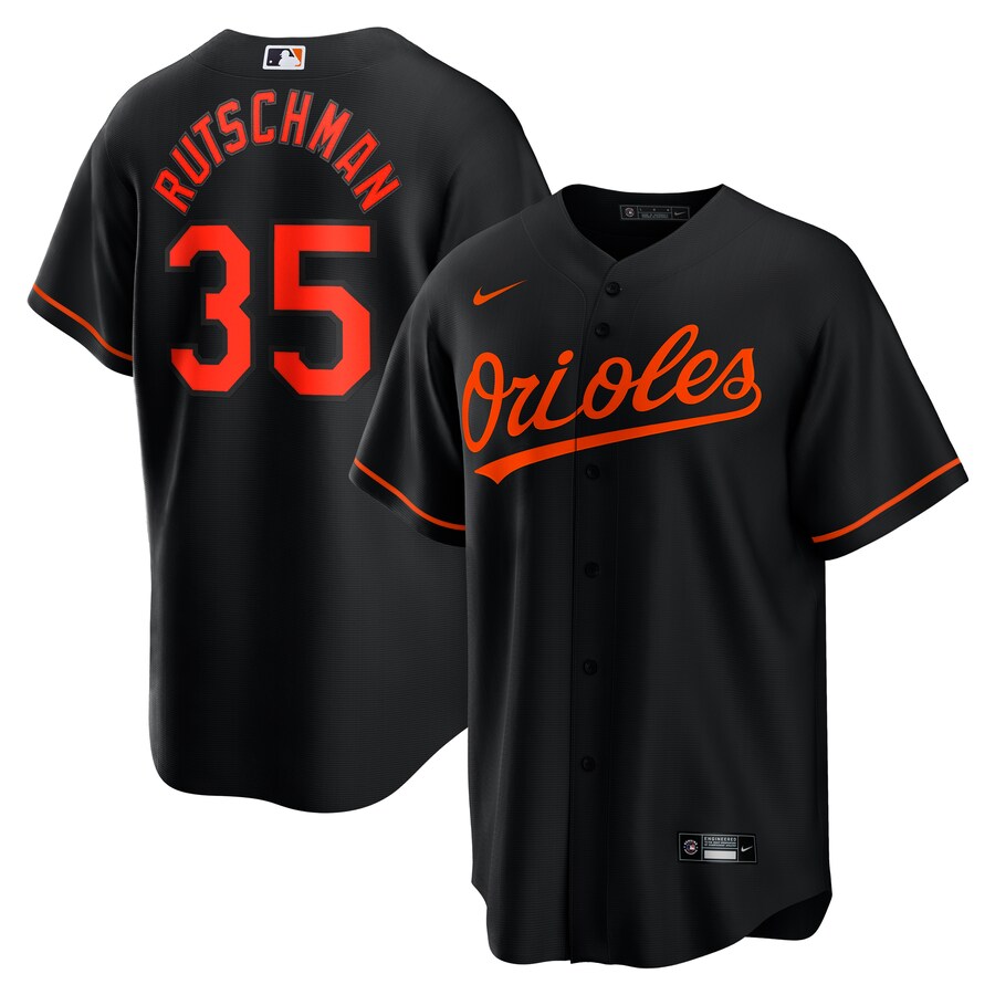 Men's Baltimore Orioles Adley Rutschman Nike Black Alternate Replica Player Jersey - Jersey