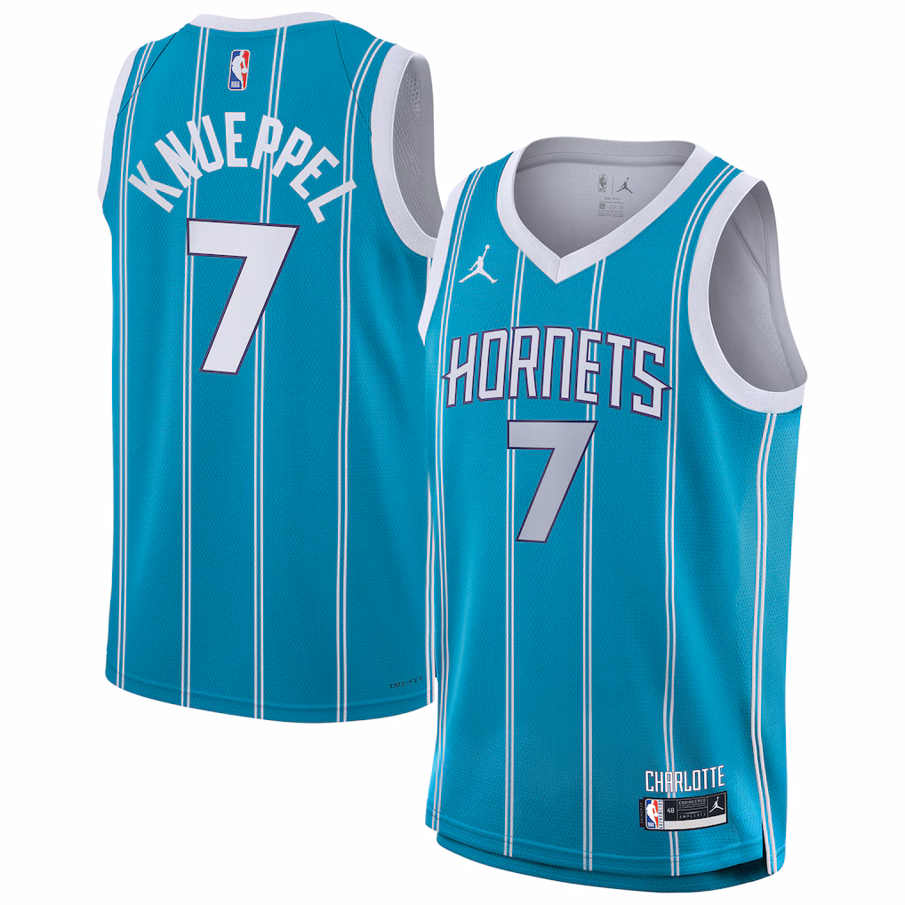 Youth Charlotte Hornets Kon Knueppel Nike Teal Swingman Jersey - Icon Edition - Jersey