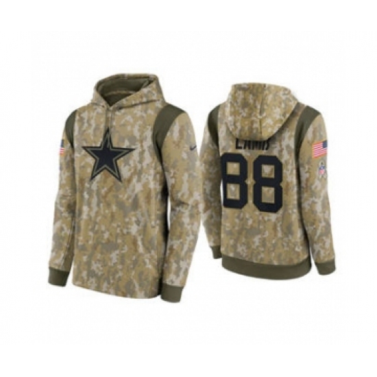 Men's Dallas Cowboys #88 CeeDee Lamb Camo 2021 Salute To Service Therma Performance Pullover Football Hoodie - Jersey