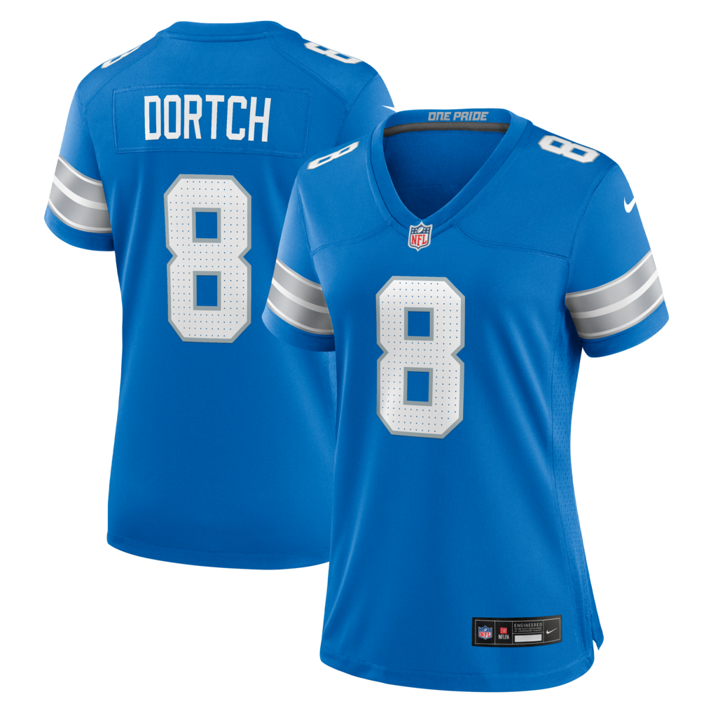 Women's Detroit Lions Greg Dortch Nike Blue Team Game Jersey - Jersey
