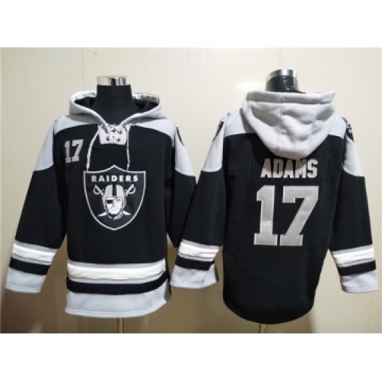 Men's Las Vegas Raiders #17 Davante Adams Black Ageless Must-Have Lace-Up Pullover Hoodie - Jersey