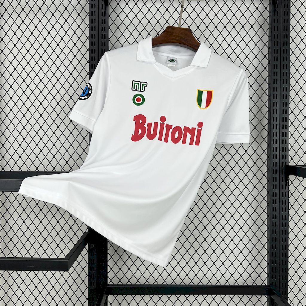 Napoli Retro Soccer Jersey Away Custom Maradona Shirt 1987-88 - Jersey