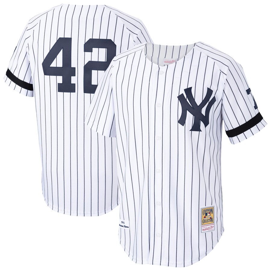 Men's New York Yankees Mariano Rivera White Cooperstown Collection 1995 Authentic Player Jersey - Jersey