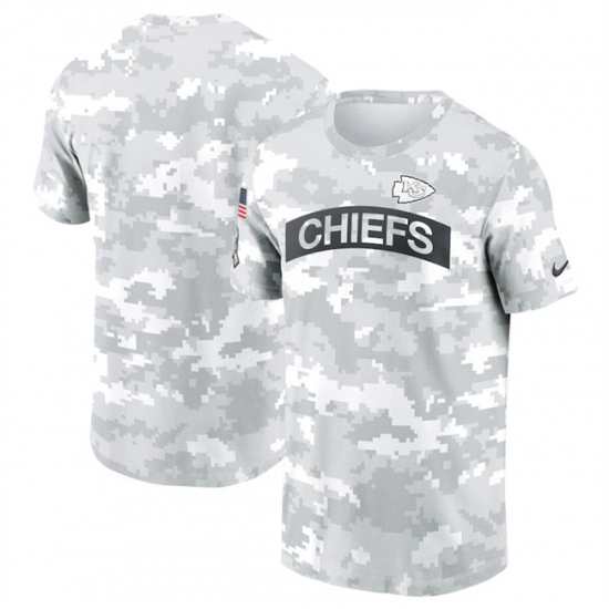 Men's Kansas City Chiefs 2024 Arctic Camo Salute To Service Performance T-Shirt - Jersey