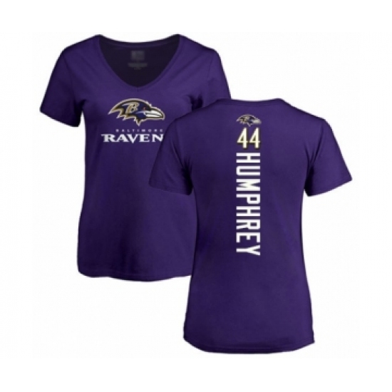 Football Women's Baltimore Ravens #44 Marlon Humphrey Purple Backer T-Shirt - Jersey
