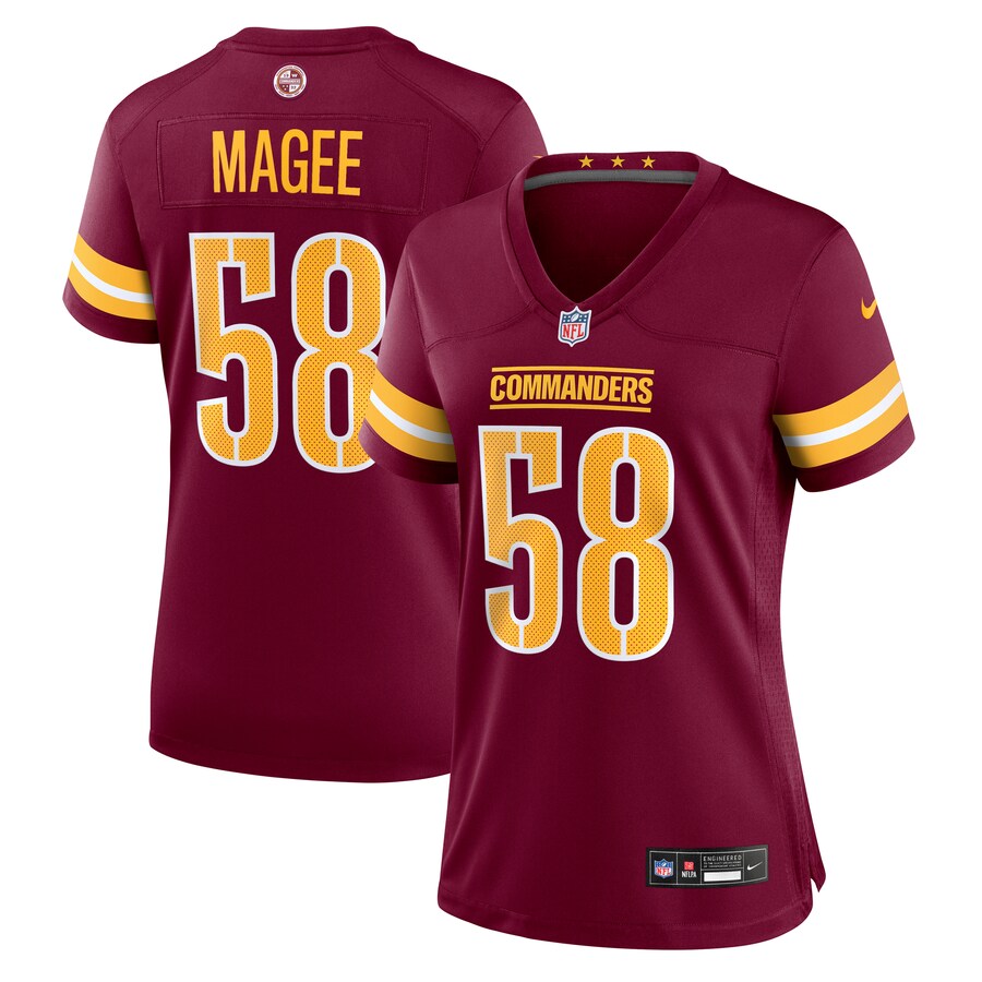 Women's Washington Commanders Jordan Magee Nike Burgundy Team Game Jersey - Jersey
