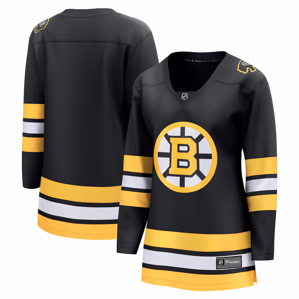 Women's Boston Bruins Fanatics Black Anniversary Home Breakaway Jersey - Jersey