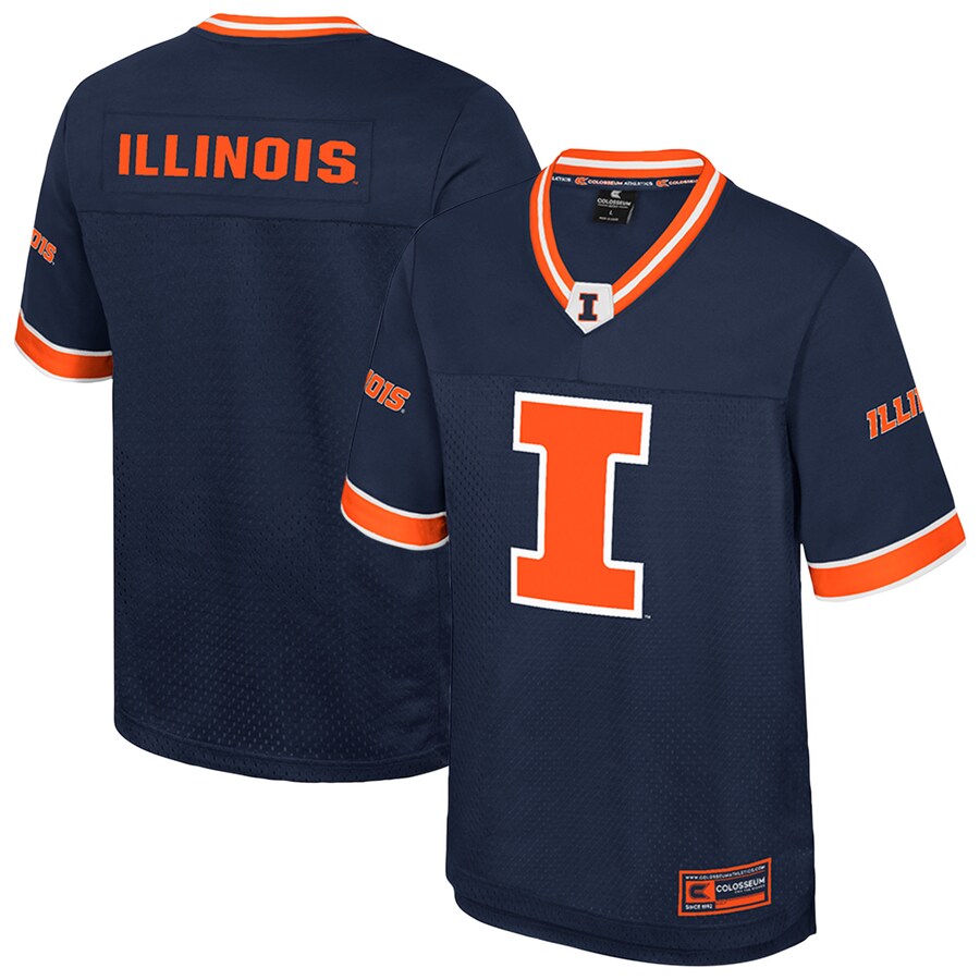 Men's Colosseum  Navy Illinois Fighting Illini Nothing But The Hits Football Jersey - Jersey
