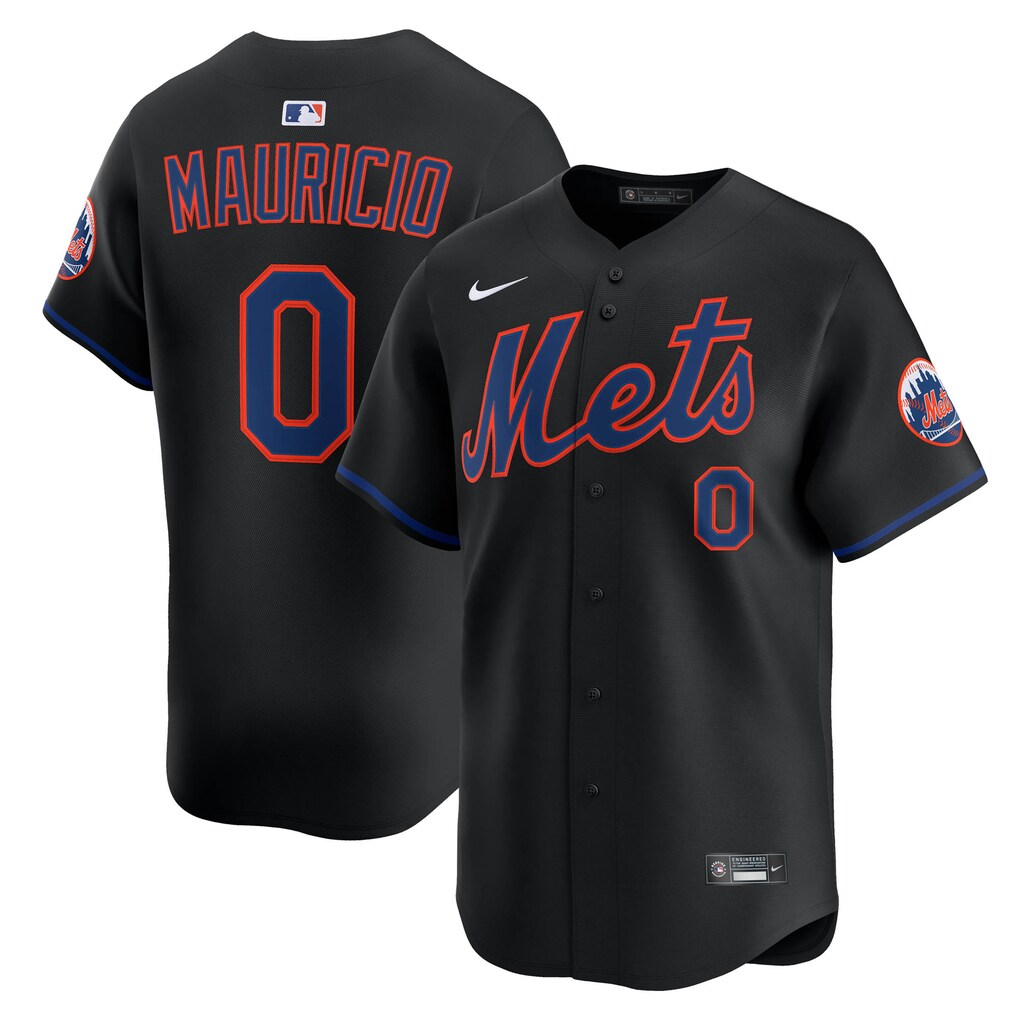 Men's New York Mets Ronny Mauricio Nike Black Alternate Limited Jersey - Jersey
