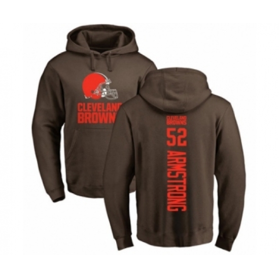 Football Cleveland Browns #52 Ray-Ray Armstrong Brown Backer Pullover Hoodie - Jersey