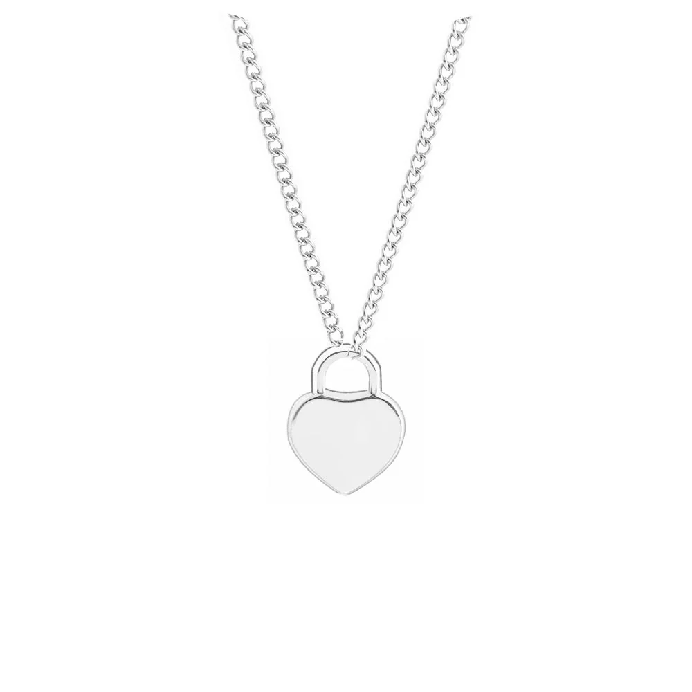 Initials Heart Pendant Necklace