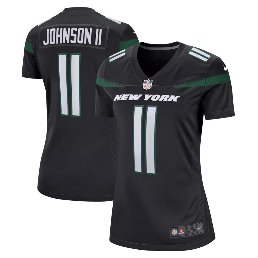 Women's New York Jets Jermaine Johnson II Nike Black Alternate Game Jersey - Jersey