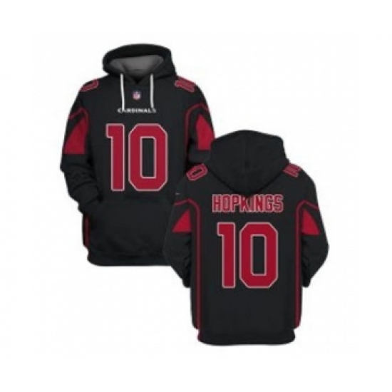 Men's Arizona Cardinals #10 DeAndre Hopkins 2021 Black Pullover Football Hoodie - Jersey