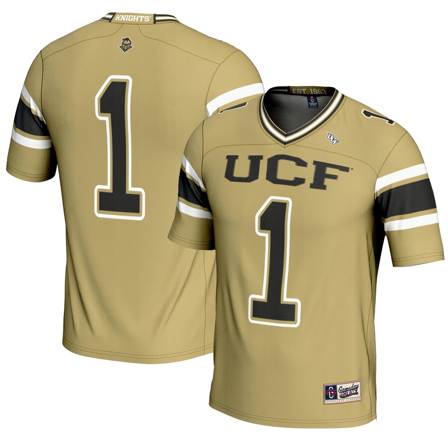 Youth GameDay Greats #1 Gold UCF Knights Endzone Football Jersey - Jersey