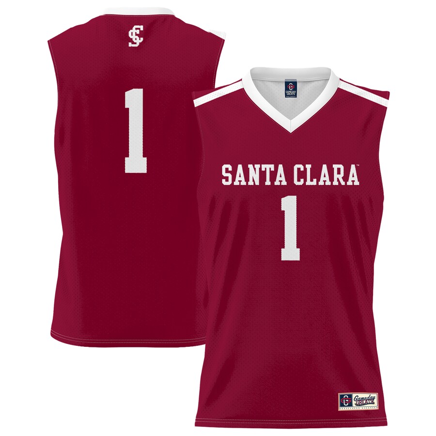 Unisex GameDay Greats #1 Maroon Santa Clara Broncos Lightweight Collegiate Basketball Fashion Jersey - Jersey