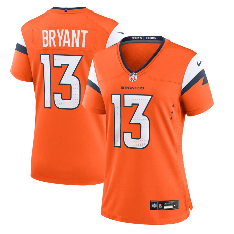 Women's Denver Broncos Pat Bryant Nike Orange Team Game Jersey - Jersey