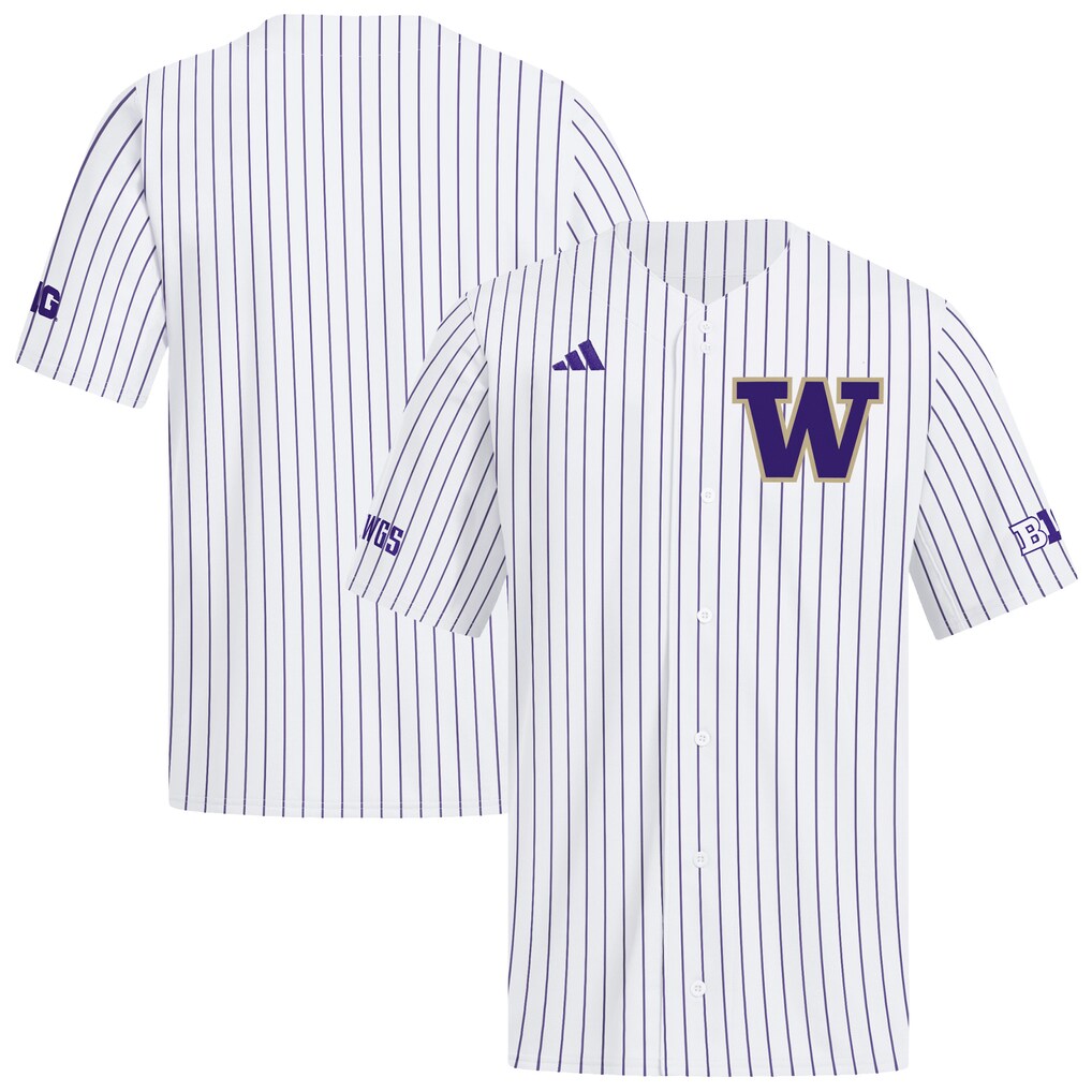 Men's adidas White Washington Huskies Home Replica Baseball Jersey - Jersey