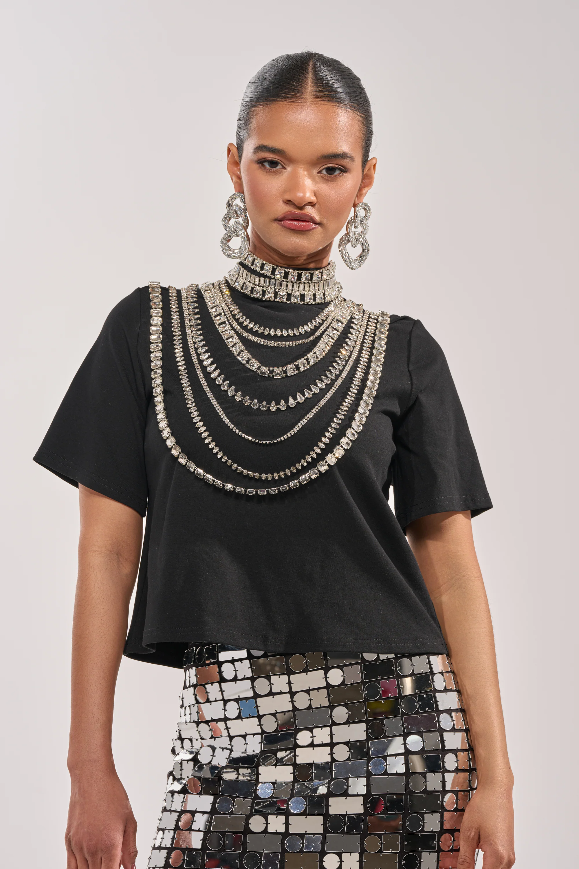 ROYALTY RHINESTONE TEE - Akira Wear