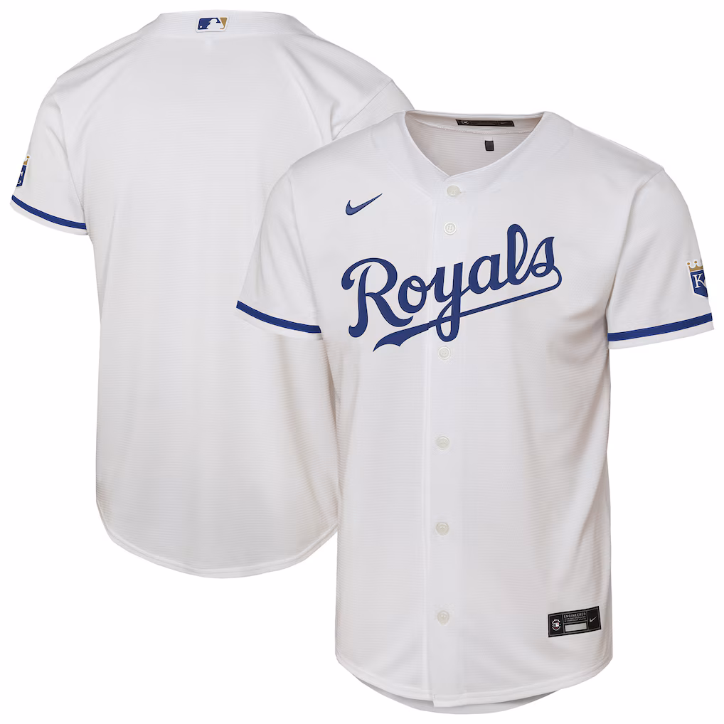 Youth Kansas City Royals Nike White Home Stadium Jersey - Jersey