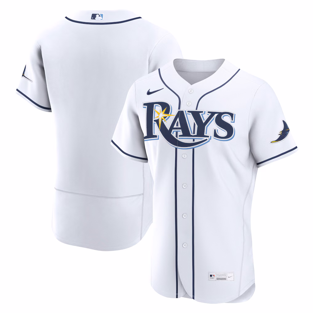 Men's Tampa Bay Rays Nike White Home Authentic Jersey - Jersey