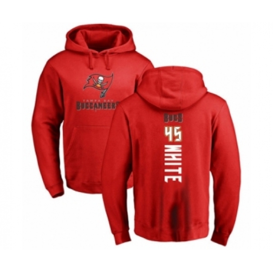 Football Tampa Bay Buccaneers #45 Devin White Red Backer Pullover Hoodie - Jersey