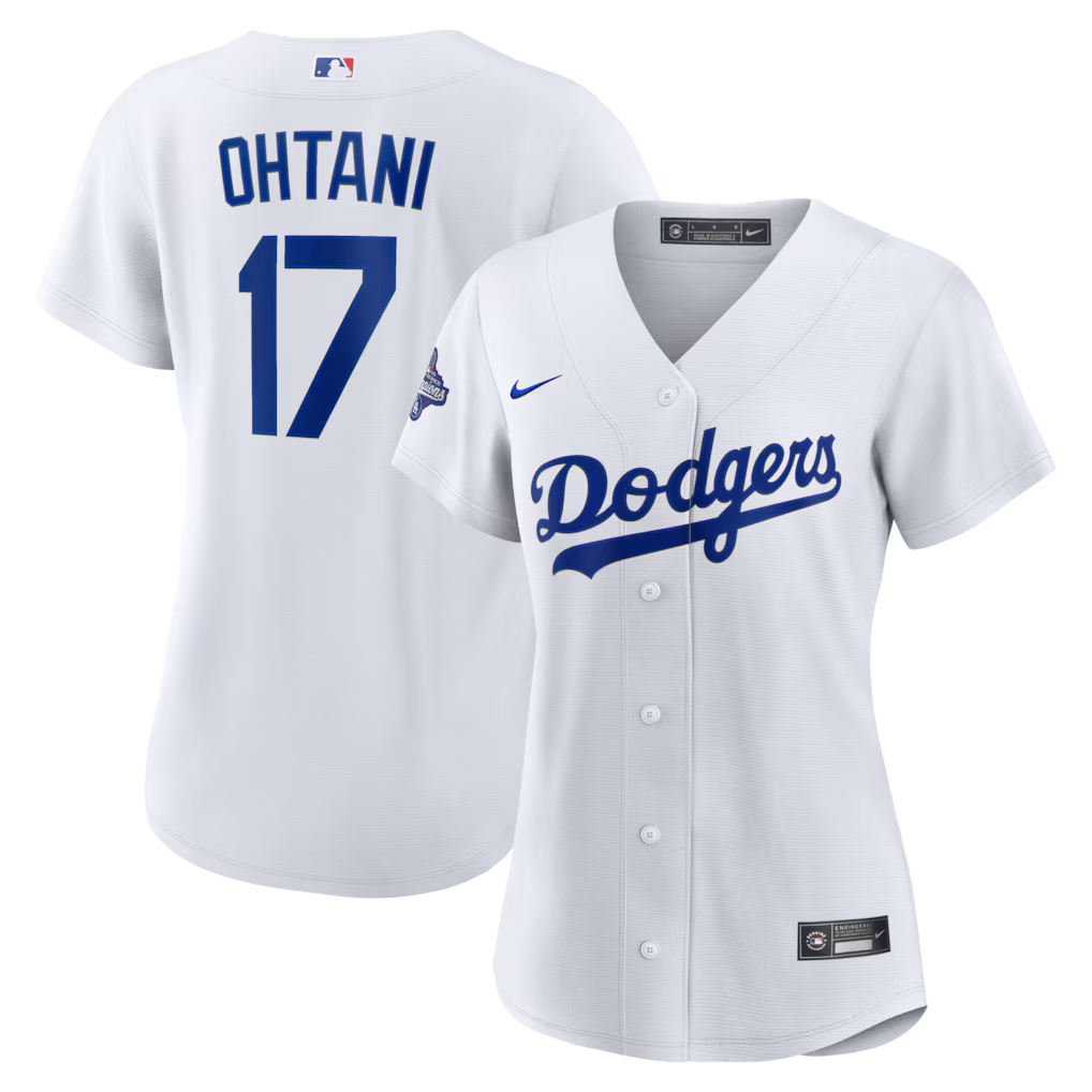 Women's Los Angeles Dodgers Shohei Ohtani Nike White 2025 World Series Champions Home Replica Jersey - Jersey