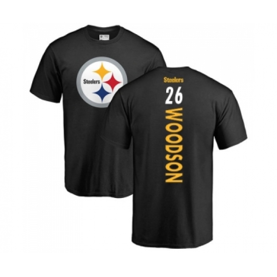 Football Pittsburgh Steelers #26 Rod Woodson Black Backer T-Shirt - Jersey