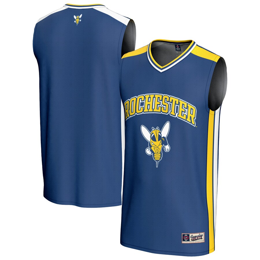 Youth GameDay Greats Blue Rochester Yellow Jackets Basketball Jersey - Jersey
