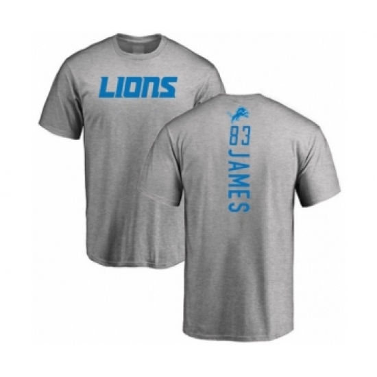 Football Detroit Lions #83 Jesse James Ash Backer T-Shirt - Jersey