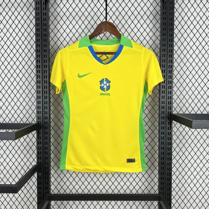 Brazil Soccer Jersey Home Women's Custom Shirt 2025 - Jersey
