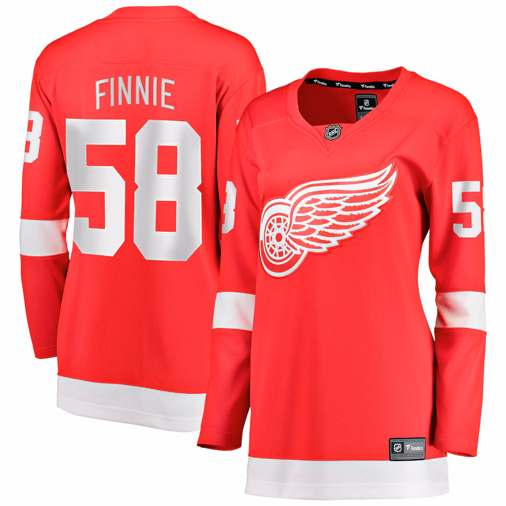 Women's Detroit Red Wings Emmitt Finnie Fanatics Red Home Breakaway Jersey - Jersey
