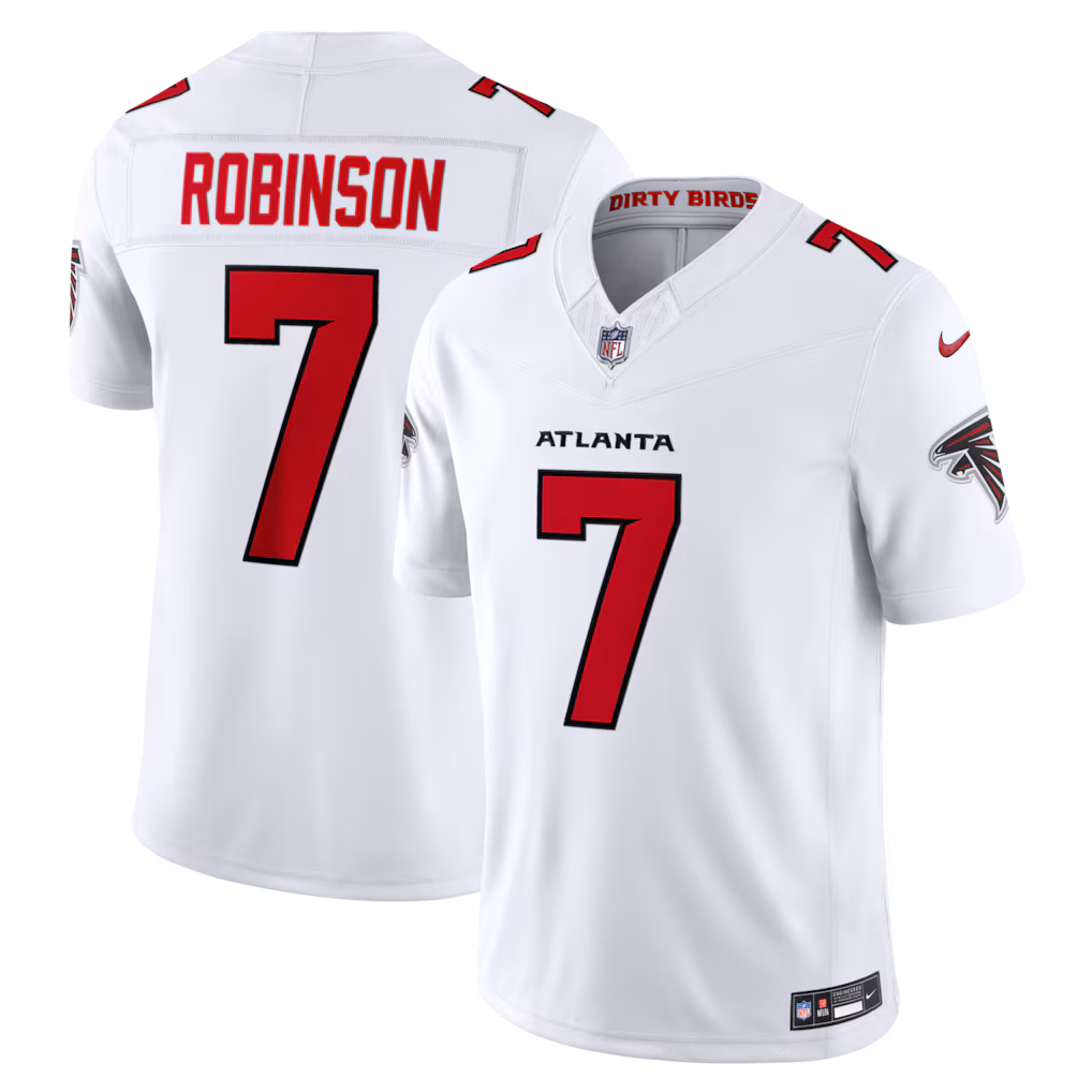 Men's Atlanta Falcons Bijan Robinson Nike White Vapor F.U.S.E. Sewn Down Limited Jersey - Jersey