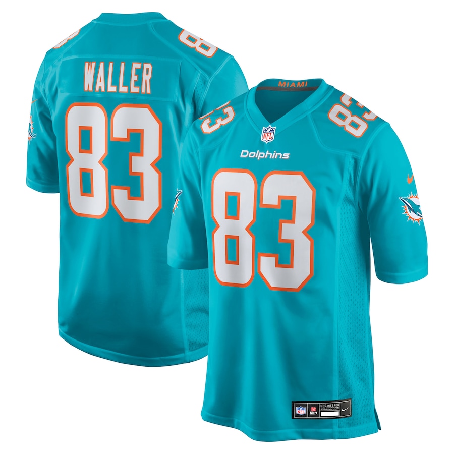 Men's Miami Dolphins Darren Waller Nike Aqua Team Game Jersey - Jersey