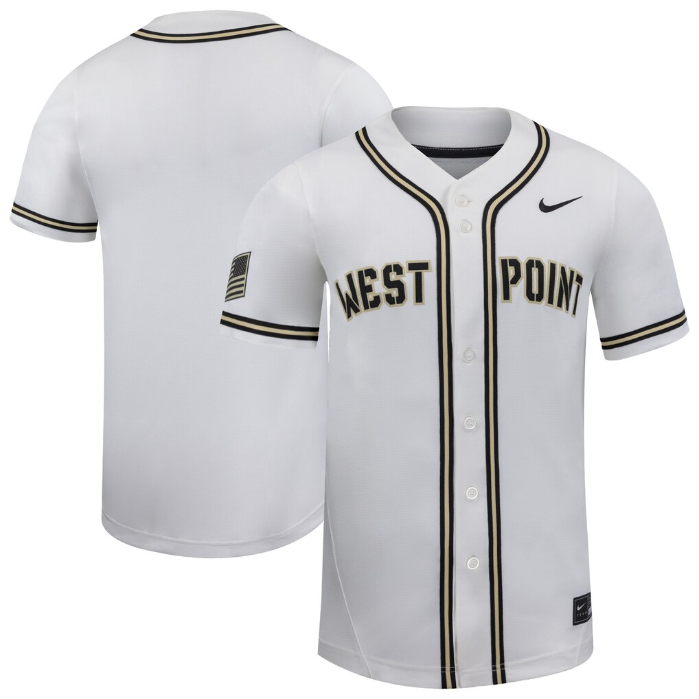 Men's Nike White Army Black Knights Replica Baseball Jersey - Jersey