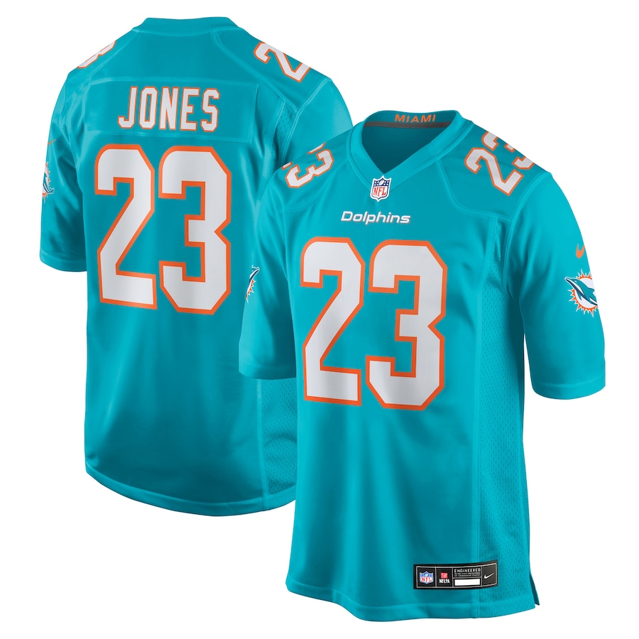 Men's Miami Dolphins Jack Jones Nike Aqua Team Game Jersey - Jersey