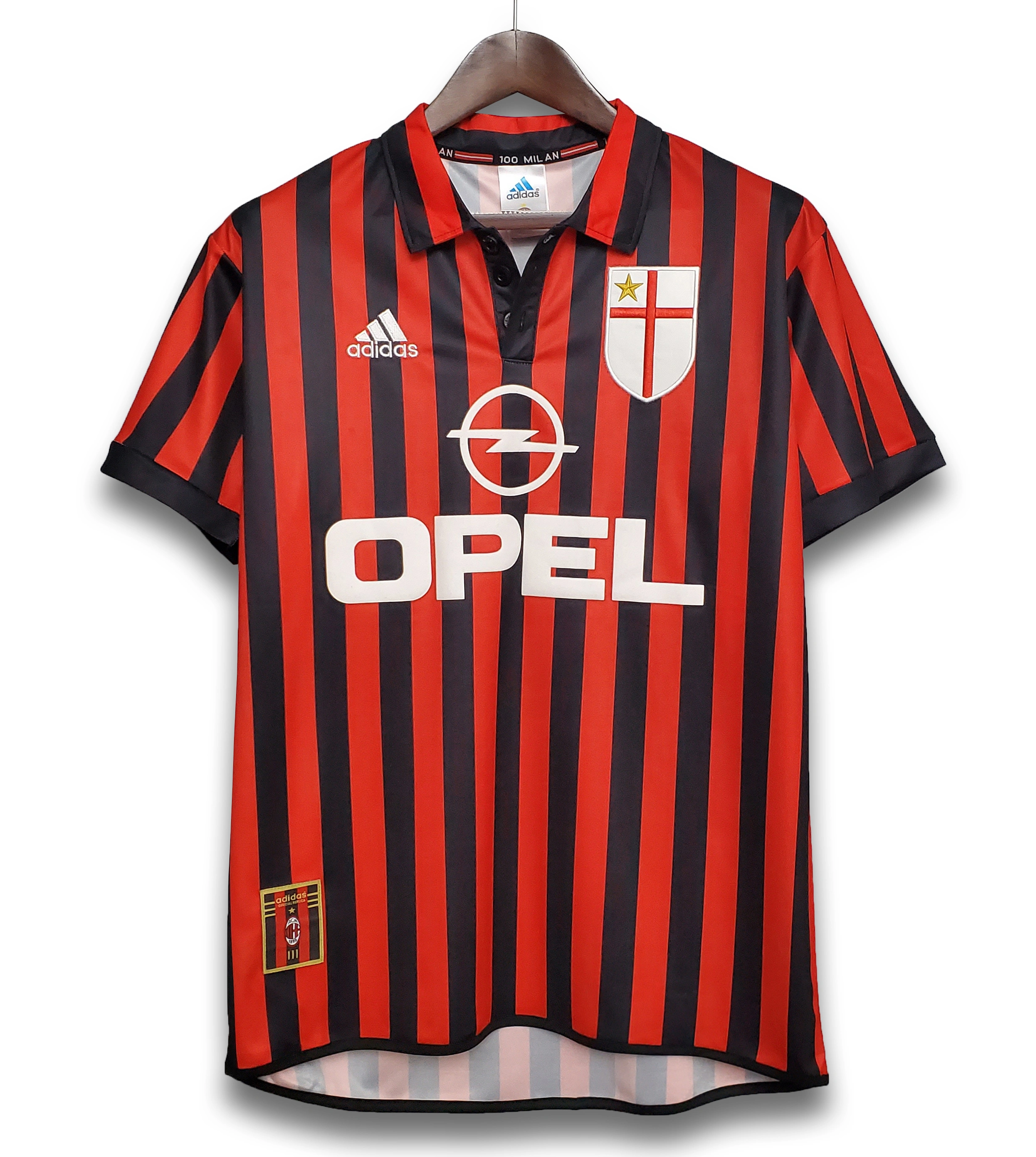 AC Milan Retro Soccer Jersey Centenary Home Custom Shirt 1999/00 - Jersey